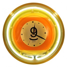 Часы NEON №9 желтые ø37см