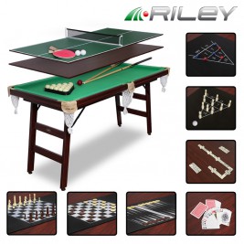 Мини-бильярд Riley Русская Пирамида 5фт 9 в 1 с комплектом аксессуаров