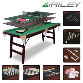 Мини-бильярд Riley Русская Пирамида 6фт 9 в 1 с комплектом аксессуаров